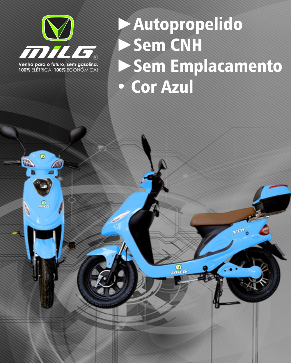 Scooter Elétrica XYH MiLG (Autopropelido)