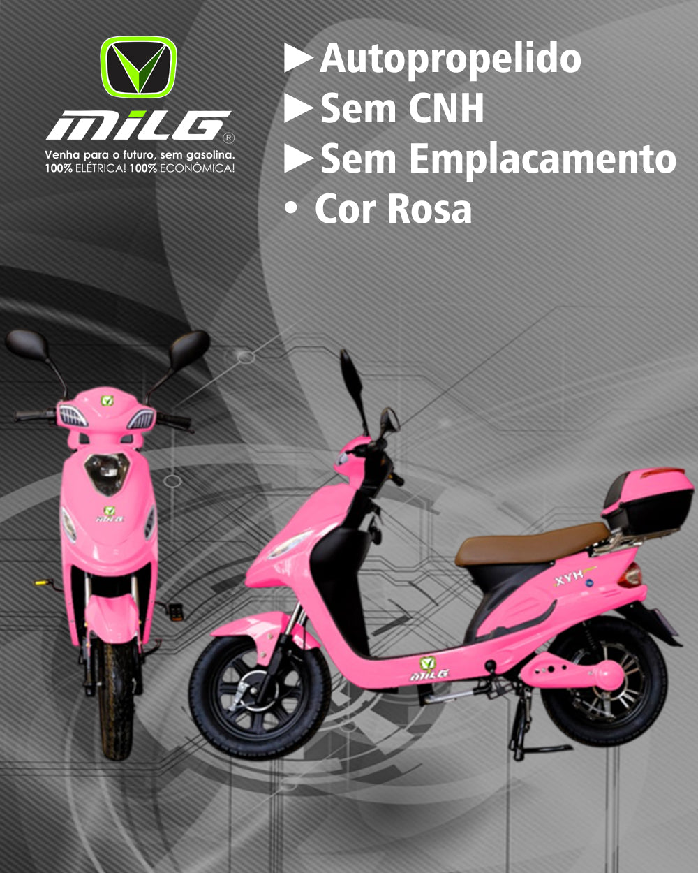 Scooter Elétrica XYH MiLG (Autopropelido)