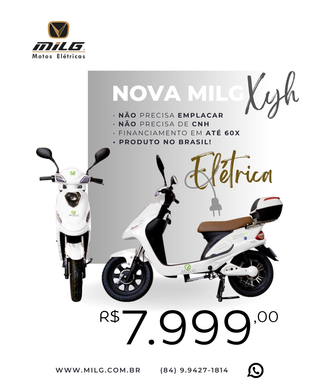 Scooter Elétrica XYH MiLG (Autopropelido)