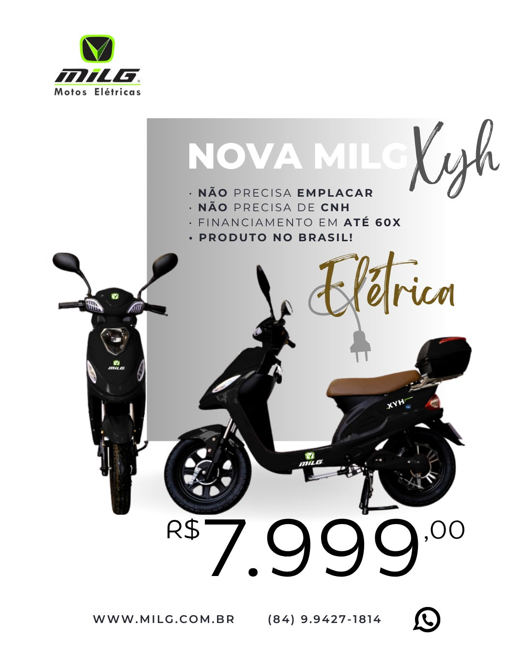 Scooter Elétrica XYH MiLG (Autopropelido)