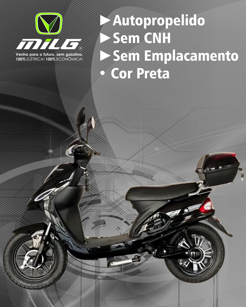 Scooter Elétrica XYH MiLG (Autopropelido)